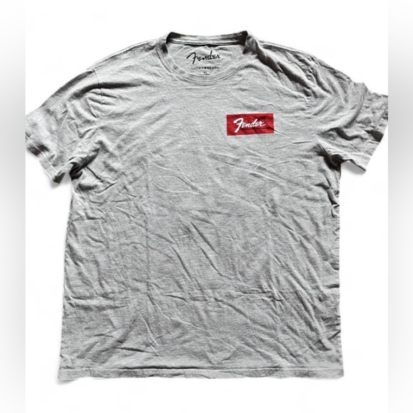 Lucky Brand T-shirt da uomo con logo Fender, Corvo., S